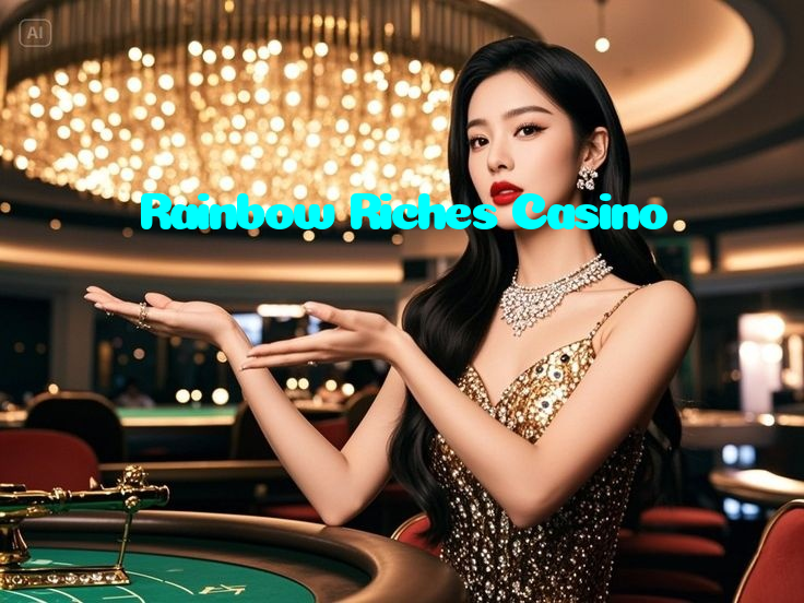 Rainbow Riches Casino casino presented on mobile device in Pakistan with slots and live games
